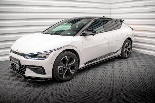 Seitenschweller Ansatz (Paar) passend für Kia EV6 GT-Line Mk1 schwarz Hochglanz