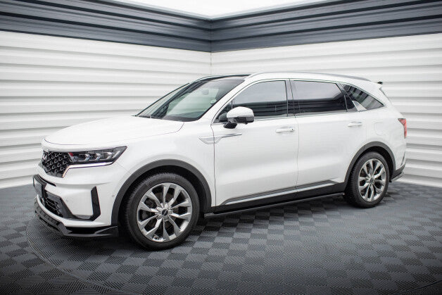 Seitenschweller Ansatz (Paar) passend für Kia Sorento Mk4 schwarz Hochglanz