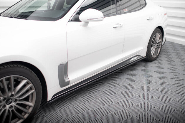 Seitenschweller Ansatz (Paar) passend für Kia Stinger GT / GT-Line / Standard Mk1 schwarz Hochglanz