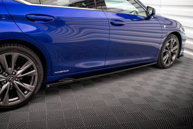 Seitenschweller Ansatz (Paar) passend für Lexus ES F Sport Mk7 schwarz Hochglanz