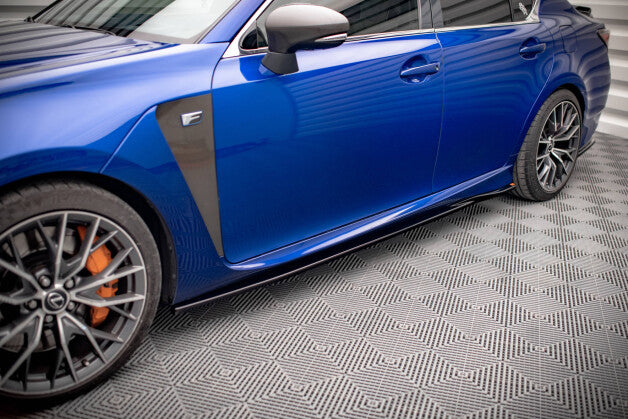 Seitenschweller Ansatz (Paar) passend für Lexus GS F Mk4 FL schwarz Hochglanz
