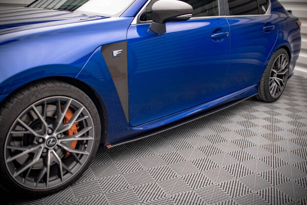 Seitenschweller Ansatz (Paar) passend für Lexus GS F Mk4 FL schwarz matt