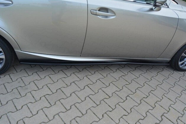 Seitenschweller Ansatz (Paar) passend für Lexus IS Mk3/ Mk3 FL schwarz Hochglanz