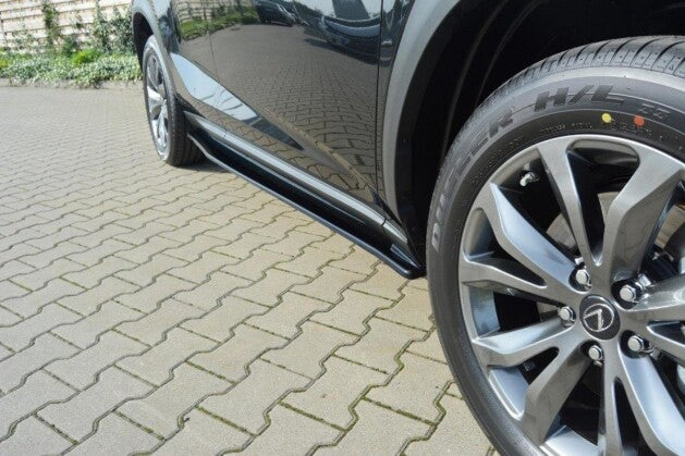 Seitenschweller Ansatz (Paar) passend für Lexus NX Mk1 /Mk1 FL schwarz Hochglanz