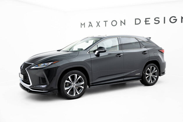 Seitenschweller Ansatz (Paar) passend für Lexus RX F-Sport Mk4 FL (Version ohne OEM-Trittbretter) schwarz Hochglanz