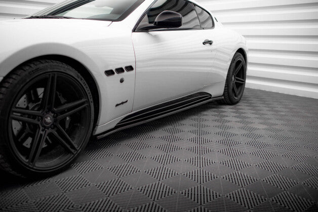 Seitenschweller Ansatz (Paar) passend für Maserati Granturismo S Mk1 schwarz Hochglanz