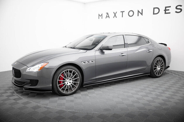 Seitenschweller Ansatz (Paar) passend für Maserati Quattroporte Mk6 schwarz Hochglanz