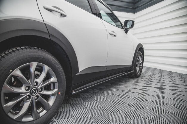 Seitenschweller Ansatz (Paar) passend für Mazda CX-3 schwarz Hochglanz