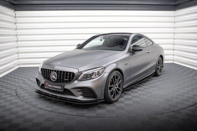 Seitenschweller Ansatz (Paar) passend für Mercedes-AMG C43 Coupe / Cabrio C205 FL / A205 FL roter Kern