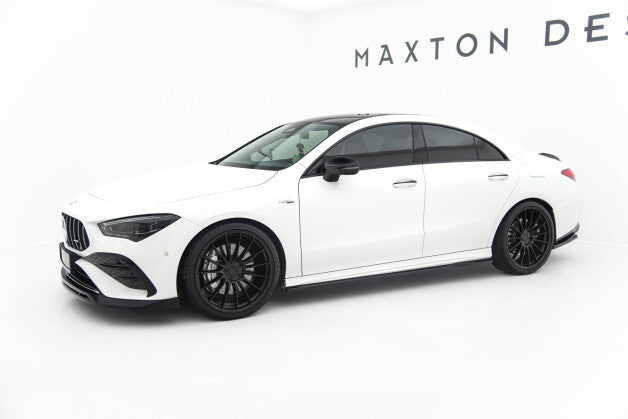 Seitenschweller Ansatz (Paar) passend für Mercedes-AMG CLA 35 / 45 Coupe / Shooting Brake C118 FL / X118 FL schwarz Hochglanz