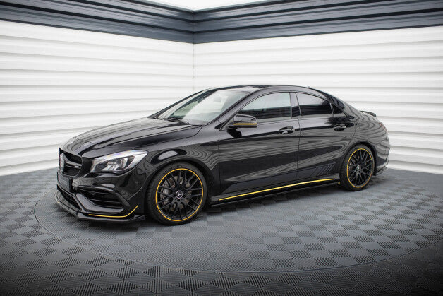 Seitenschweller Ansatz (Paar) passend für Mercedes-AMG CLA 45 C117 FL schwarz Hochglanz