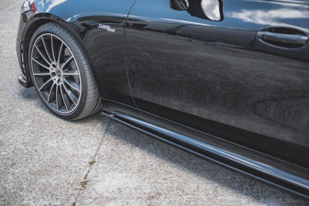 Seitenschweller Ansatz (Paar) passend für Mercedes-AMG CLS 53 C257 schwarz Hochglanz
