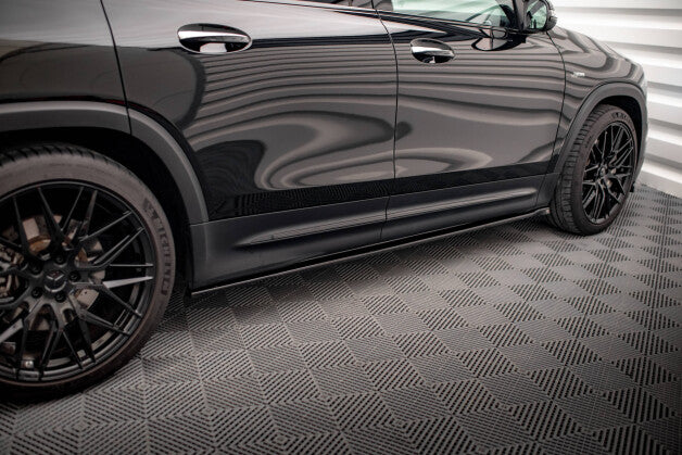 Seitenschweller Ansatz (Paar) passend für Mercedes-AMG GLB 35 / AMG-Line X247 schwarz Hochglanz