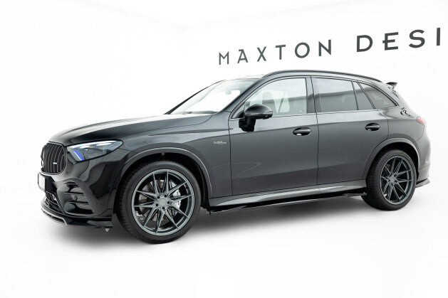 Seitenschweller Ansatz (Paar) passend für Mercedes-AMG GLC 43 X254 schwarz Hochglanz