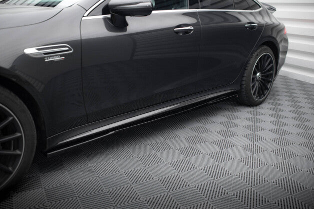 Seitenschweller Ansatz (Paar) passend für Mercedes-AMG GT 53 4-Door Coupe X290 schwarz Hochglanz