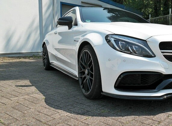 Seitenschweller Ansatz (Paar) passend für Mercedes C-Klasse C205 63 AMG Coupe schwarz Hochglanz