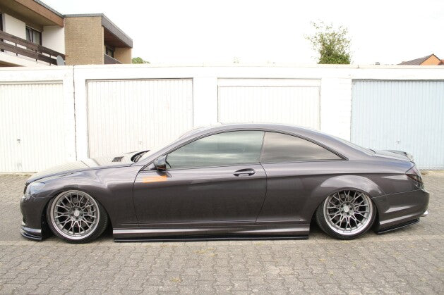 Seitenschweller Ansatz (Paar) passend für Mercedes CL 500 C216 AMGLINE schwarz Hochglanz