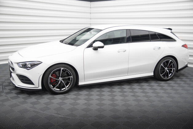 Seitenschweller Ansatz (Paar) passend für Mercedes CLA AMG-Line C118 schwarz Hochglanz