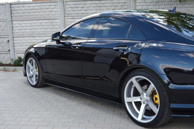 Seitenschweller Ansatz (Paar) passend für Mercedes CLS AMG-Line C218 schwarz Hochglanz