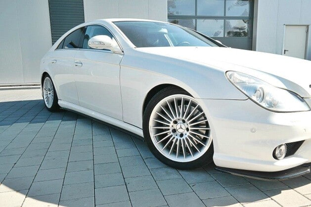 Seitenschweller Ansatz (Paar) passend für Mercedes CLS C219 55AMG schwarz matt