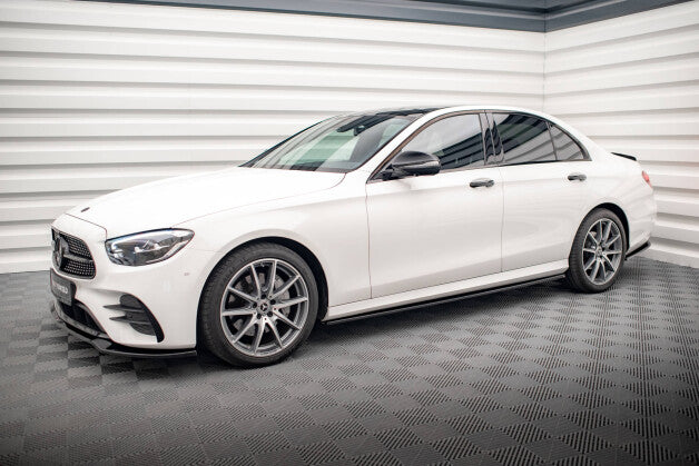 Seitenschweller Ansatz (Paar) passend für Mercedes E AMG-Line W213 FL schwarz Hochglanz