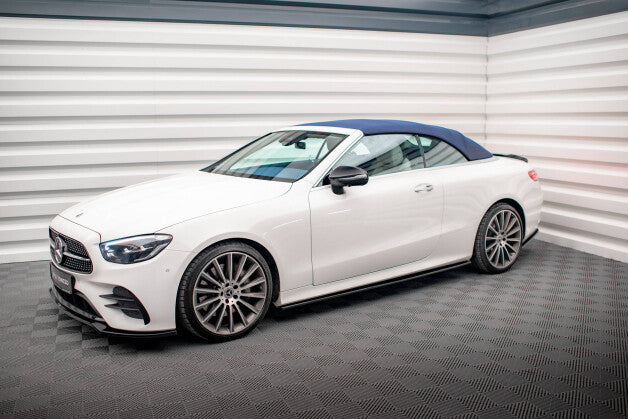 Seitenschweller Ansatz (Paar) passend für Mercedes E-Klasse W213 Coupe (C238) / Cabriolet (A238) AMG-Line / 53 AMG schwarz Hochglanz