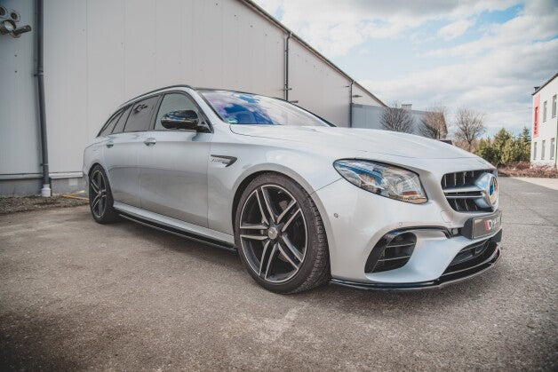 Seitenschweller Ansatz (Paar) passend für Mercedes E63 AMG Kombi/Limousine S213/W213 schwarz Hochglanz