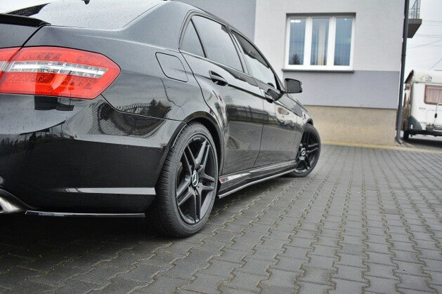 Seitenschweller Ansatz (Paar) passend für Mercedes E63 AMG W212 schwarz Hochglanz