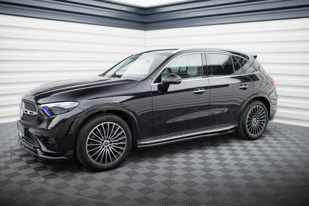 Seitenschweller Ansatz (Paar) passend für Mercedes GLC AMG-Line X254 schwarz Hochglanz