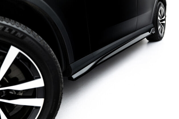 Seitenschweller Ansatz (Paar) passend für Mercedes GLC Coupe C254 schwarz Hochglanz