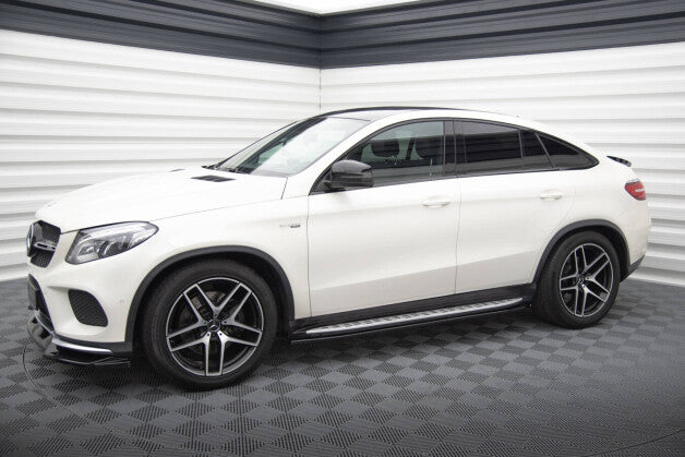 Seitenschweller Ansatz (Paar) passend für Mercedes GLE Coupe 43 AMG / AMG-Line C292 schwarz Hochglanz