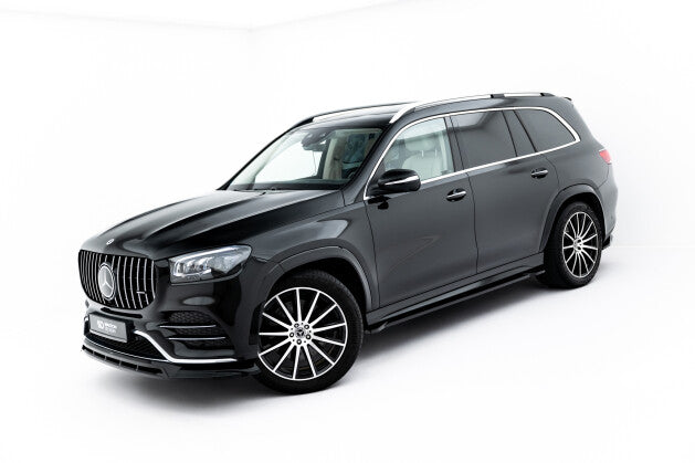Seitenschweller Ansatz (Paar) passend für Mercedes GLS AMG-Line X167 FL schwarz Hochglanz