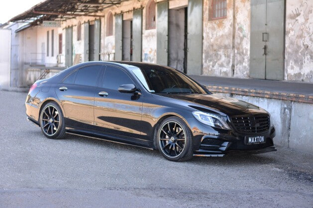 Seitenschweller Ansatz (Paar) passend für Mercedes S AMG-Line W222 / W222 FL schwarz Hochglanz