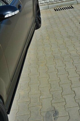 Seitenschweller Ansatz (Paar) passend für Mercedes S-Klasse W221 AMG LWB schwarz Hochglanz