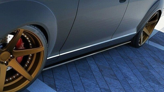 Seitenschweller Ansatz (Paar) passend für Mercedes S-Klasse W221 LONG schwarz Hochglanz