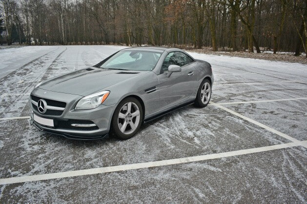 Seitenschweller Ansatz (Paar) passend für Mercedes SLK R172 schwarz Hochglanz