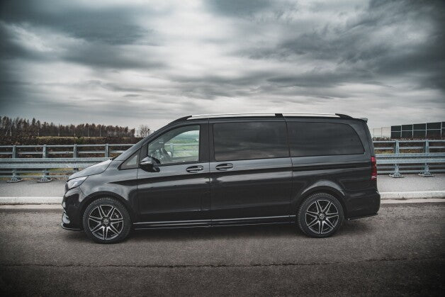 Seitenschweller Ansatz (Paar) passend für Mercedes V-Klasse Long AMG-Line W447 schwarz Hochglanz (4251937850534)