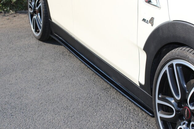 Seitenschweller Ansatz (Paar) passend für Mini CLUBMAN S MK2 (F54) JCW schwarz Hochglanz
