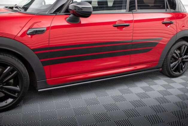 Seitenschweller Ansatz (Paar) passend für Mini Cooper S John Cooper Works F55 FL schwarz Hochglanz