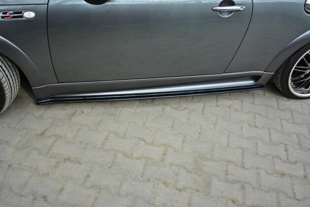 Seitenschweller Ansatz (Paar) passend für Mini R53 Cooper S JCW schwarz Hochglanz