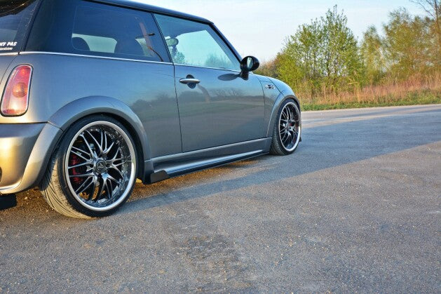 Seitenschweller Ansatz (Paar) passend für Mini R53 Cooper S JCW schwarz matt