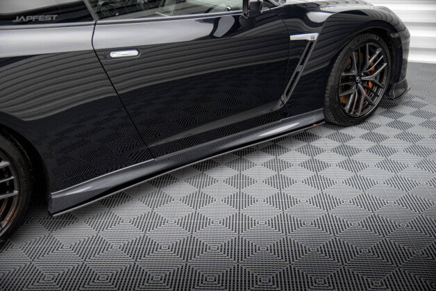Seitenschweller Ansatz (Paar) passend für Nissan GTR R35 FL roter Kern