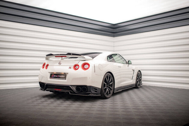 Seitenschweller Ansatz (Paar) passend für Nissan GTR R35 FL schwarz Hochglanz (4255647815265)