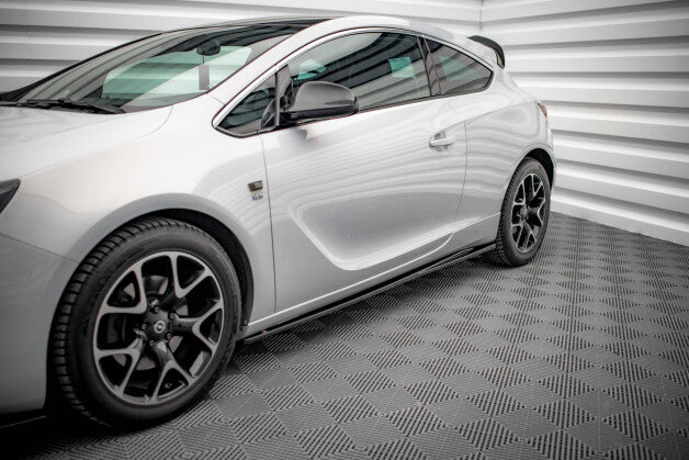 Seitenschweller Ansatz (Paar) passend für Opel Astra GTC OPC-Line J schwarz Hochglanz