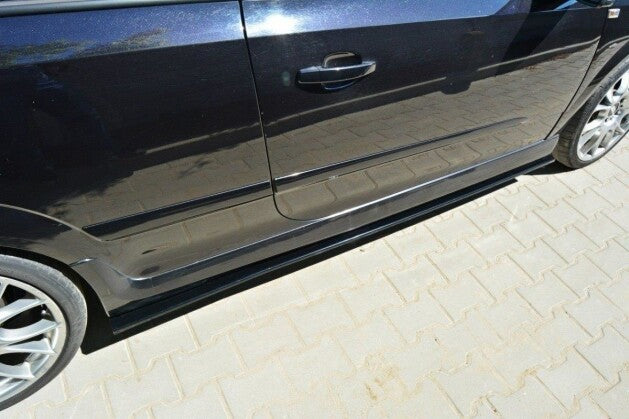 Seitenschweller Ansatz (Paar) passend für Opel Astra H (FOR OPC / VXR) schwarz Hochglanz