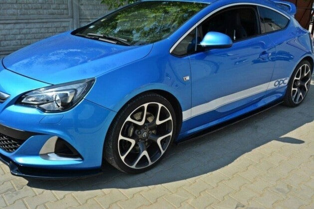 Seitenschweller Ansatz (Paar) passend für Opel Astra OPC / VXR J schwarz Hochglanz