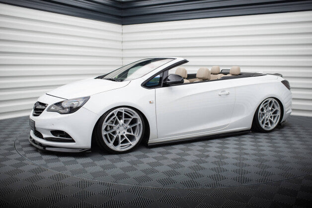 Seitenschweller Ansatz (Paar) passend für Opel Cascada schwarz Hochglanz