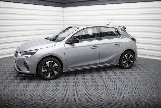 Seitenschweller Ansatz (Paar) passend für Opel Corsa F ( Mk6) schwarz Hochglanz