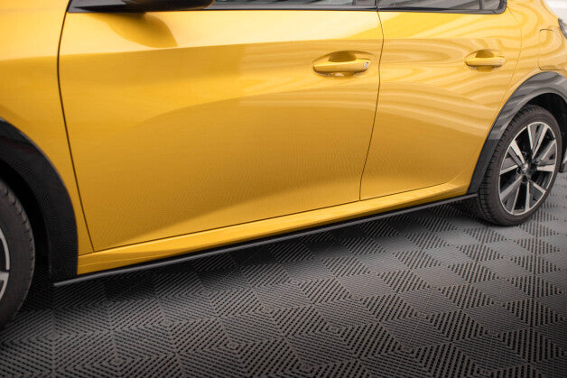 Seitenschweller Ansatz (Paar) passend für Peugeot 208 GT Mk2 roter Kern