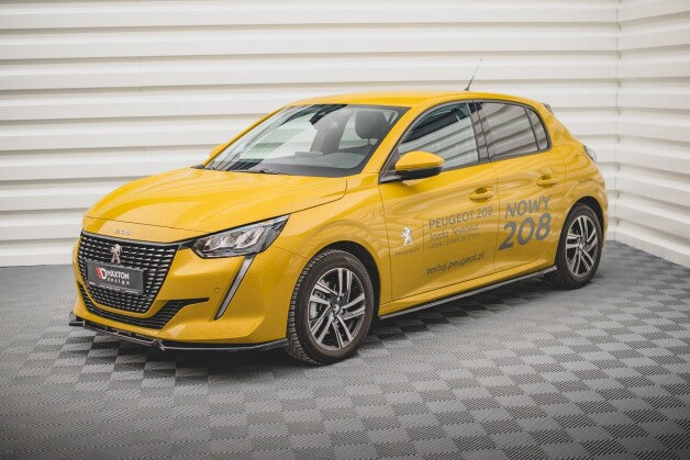 Seitenschweller Ansatz (Paar) passend für Peugeot 208 Mk2 schwarz Hochglanz